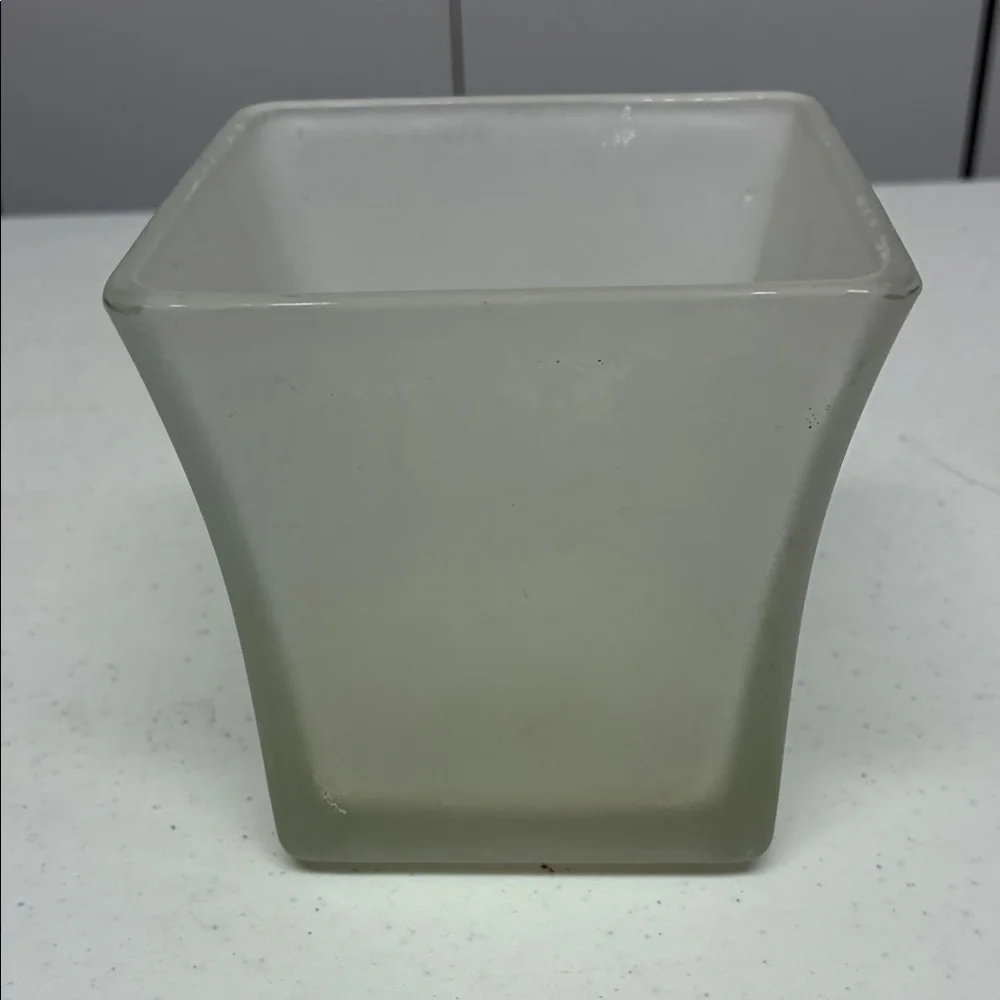 Frosted Glass Square Vase